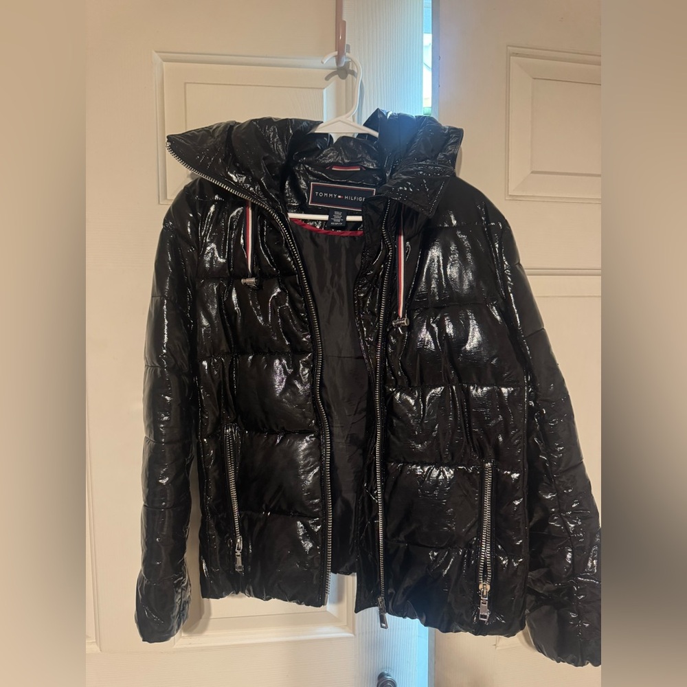 Tommy Hilfiger Shiny Black Puffer Jacket